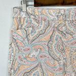 Orvis  Pastel Paisley Print Chino Cropped Pants 10 Photo 4