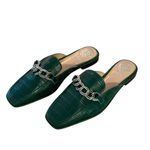 Vince Camuto  green rachey leather‎ mules size 9.5 Photo 1