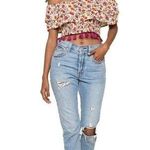 Raga  Mryna Floral Ruffle Tassel Crop top size medium Photo 0