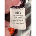 Vintage 90s Black Midi Skirt Burgundy Pink Dark Floral Plus Size 18W Feminine Photo 7