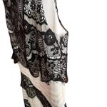 Jax black and cream banded tank dress with black lace detail size 6 Photo 3