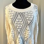 Lucky Brand Cream Open-Knit Sweater Photo 3