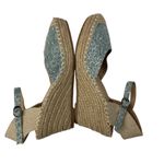 Alexis Leroy Espadrille Wedge Sandals Ankle Strap Floral Blue Size 38 Photo 8