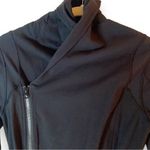 Lululemon Bhakti Yoga Jacket 6 Black Moto Long Sleeve Full Double Zip Thumbholes Photo 4