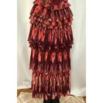 Hutch Nalina Strapless Floral Tiered Tulle Maxi Dress Wine Floral Sz XS/S NWOT Photo 15