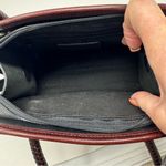 Brighton Chantilly Lace Vintage Black & Brown Leather Croc Handbag Photo 10