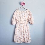 Anthropologie Sim & Sam White and Orange Polka Dot Puff Sleeve Mini Dress Photo 5