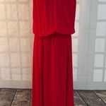 Ba&sh wolga solid cherry red strappy maxi dress size 2 or medium Photo 2