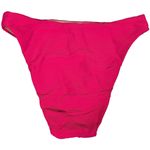 J.Crew Ribbed high-rise cheeky bikini bottom in Wild Hibiscus XS NWT Photo 1