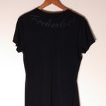 Norma Kamali  XL Black Stretch Nylon LOVE Top Plus Photo 1