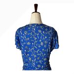 Amuse Society  Dress Women Medium Blue Coast Floral Summer Safari Wrap Maxi Boho Photo 5