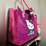 Hello Kitty  Large Pink Tote Bag Set w/ Mini Backpack | Sanrio Cute Bow Print NWT Photo 4