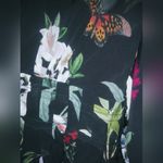 Joie  S Analena Boho Black Botanical Ruffle Floral Asymmetrical Dress Photo 4