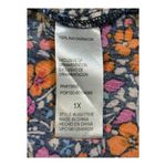 Democracy Floral Print Dress 3/4 Sleeve V Neck Pullover Womens Plus Size 1X Photo 7