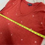 Democracy  women’s medium Shirt celestial moon stars v-neck Photo 8