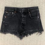 ZARA  Frayed Mid-Rise Denim Shorts US 4 Photo 3