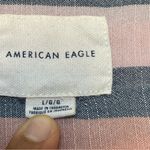 American Eagle striped button down shirt SZ L Photo 5