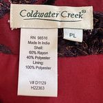 Coldwater Creek  Woman’s Burgundy Cardigan  Paisley Long sleeve Vintage size PL Photo 6