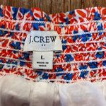 J.Crew red floral smocked waist lace tiered skirt size large Red Photo 5