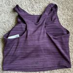 Athleta EUC- Purple Striped Conscious Crop Top size S Photo 5