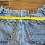Madewell  Dad Jeans Blue Denim Baggy Straight Wide High Rise Distressed Hem 30 Photo 12