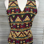 Neiman Marcus  Women's Vintage 80's Southwestern Pattern Silk Vest-Small Photo 0