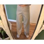 Sincerely Jules Knit Wide Leg Pants Cream XL Elastic Waist Size L Photo 8