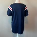 NFL Team Apparel NE Patriots Jersey Style Sequined TShirt Blue Size XL Photo 2