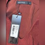 MikaRose ‎ Tulip Sleeve V-Neck Top in Rust/Black - S Blouse Officecore Photo 5