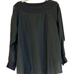 Soft Surroundings NWT Dianthus Chiffon Long Sleeve Tunic Stormy Sky Size Small Photo 0