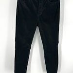 Loft PETITE Skinny Pants Corduroy Women’s 28 6P Black High Waist Pockets Classic Photo 0