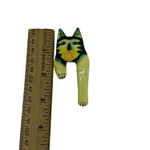 Vintage Handpainted Cat Pin Photo 6