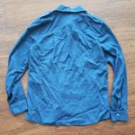 Sézane Sezane Women's Blue Chic Feminine Preppy Workcore Trendy Casual Shirt Size 34 Photo 6