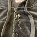 Juicy Couture  Pam Fitted Velour Zip Tracksuit Hooded Jacket Navy Blue Women’s S Photo 2