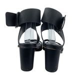 Rebecca Minkoff  Valaree Black Leather Block Heels Strap Buckle Sandals Size 8M Photo 2