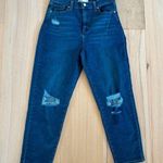 Signature by Levi Strauss Mom Jeans Distressed Medium Wash Jeans Size 8 Blue Photo 0