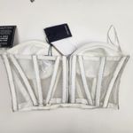 Retrofête Retrofete Lex Top Strapless Corset Bustier White Rhinestone Small NWT Bridal Photo 5