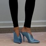 Calvin Klein Light Blue Satin Mules, Size 9 1/2 Photo 1