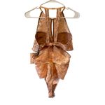 For Love & Lemons  Skivvies‎ Miranda Embroidery Sexy Bodysuit Orange Floral Large Photo 2