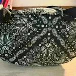 Black & White Bandana Print Drawstring Top Backpack Photo 4