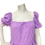 SheIn Women's Purple Square Neck Puff Sleeve Dress size XL us 12 Pastel Mini Photo 5