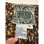 90s Boucle Knit Square Button Crop Cardigan Brown Size M Photo 5