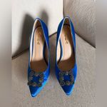 ALBA Satin Royal Blue Stiletto High Heel Women’s Shoes Sz 7 EUC Photo 1