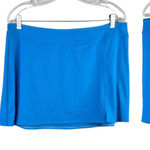 Lands' End  Swim Skirt 12 Turquoise Front Slit Photo 0