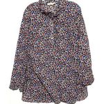 Tory Burch Wildflower Deneuve Tunic Floral Ruffle Boho Dainty Romantic Womens L Photo 0