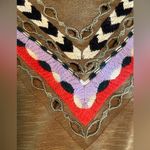 Free People  Hand Me Down Moss Embroidered Collar Top M/L Photo 3