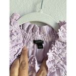 Ann Taylor 3D Floral Applique Embroidered Ruffle Neck Puff Sleeve Top Size Large Photo 12