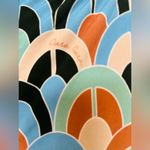 $695 CARA CARA Loretta Dress Geo Dew Moss Sz Small New Blue Photo 10