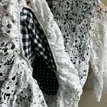Pleione  White Crochet Lace Bell Sleeve top Photo 5