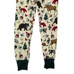Little Blue House Woodland Cute Animals Christmas Holiday Lounge Pajama Pants XS Green Photo 3